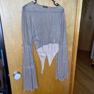 NastyGal shimmery gold bodysuit